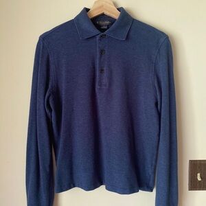 S Brooks Brothers wool / cotton navy pullover light sweater small